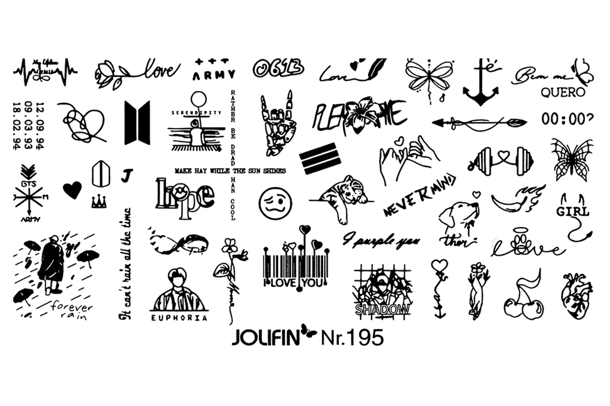 Jolifin Stamping stencil - No. 195