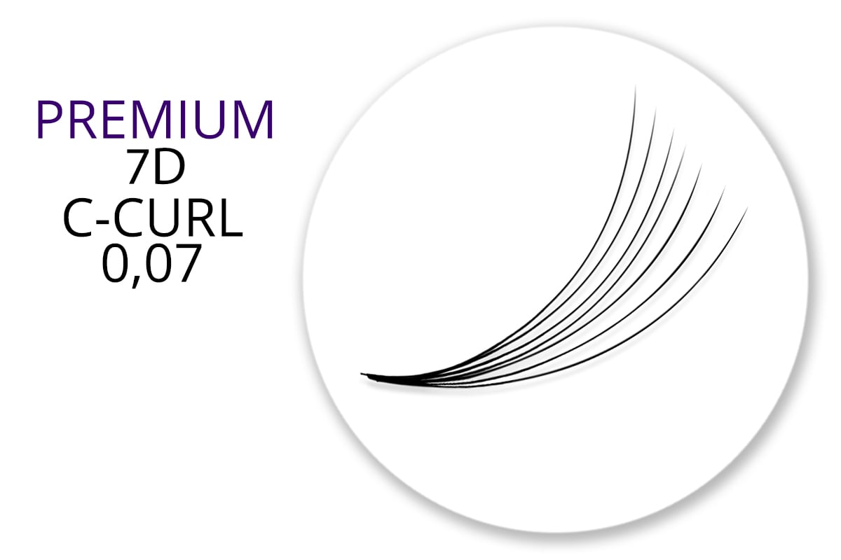 Premium MixBox - 7D Wimpernfächer C-Curl 0,07