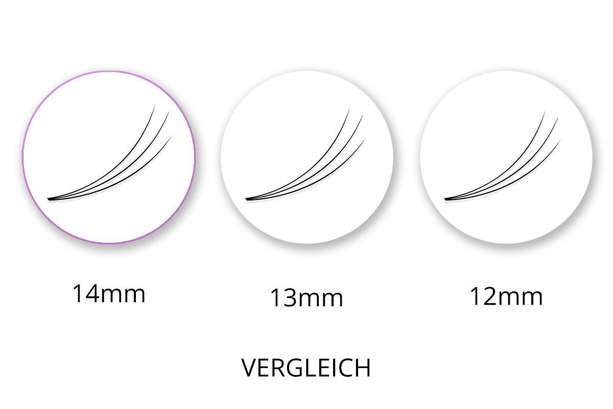 SingleBox 14mm - 3D Wimpernfächer C-Curl 0,07