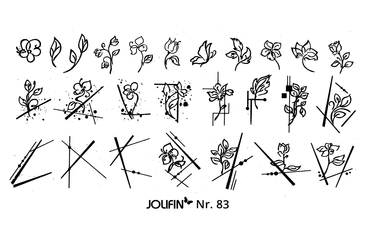 Jolifin Stamping-Schablone Nr. 83