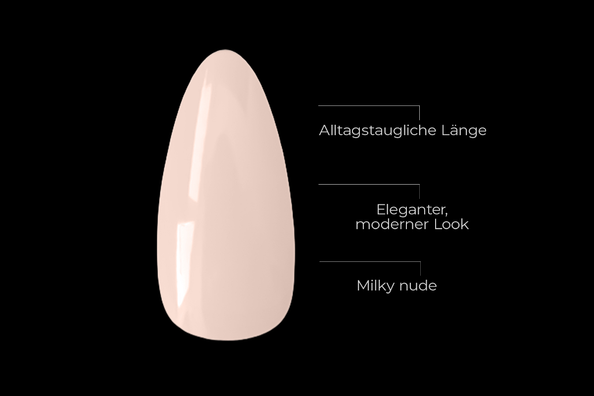 Jolifin 120er Tipbox Press-On ovale Mandel milky nude