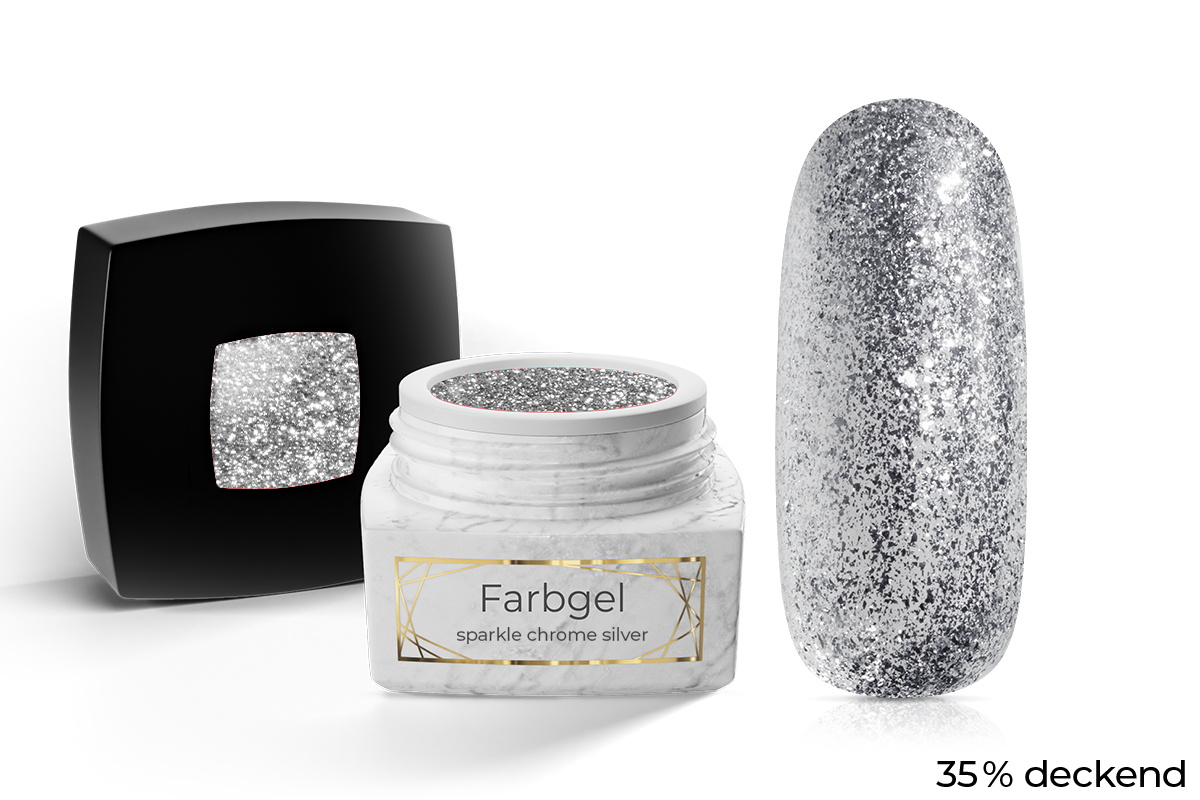 Jolifin LAVENI PRO Farbgel - sparkle chrome silver 5ml