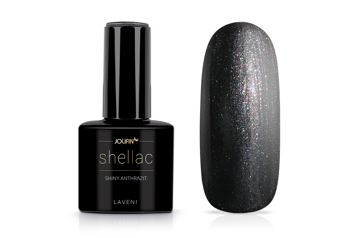 Jolifin LAVENI Shellac shiny anthrazit 10ml 13111
