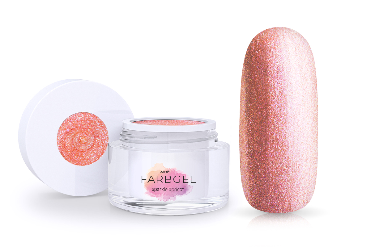 Jolifin Farbgel sparkle apricot 5ml