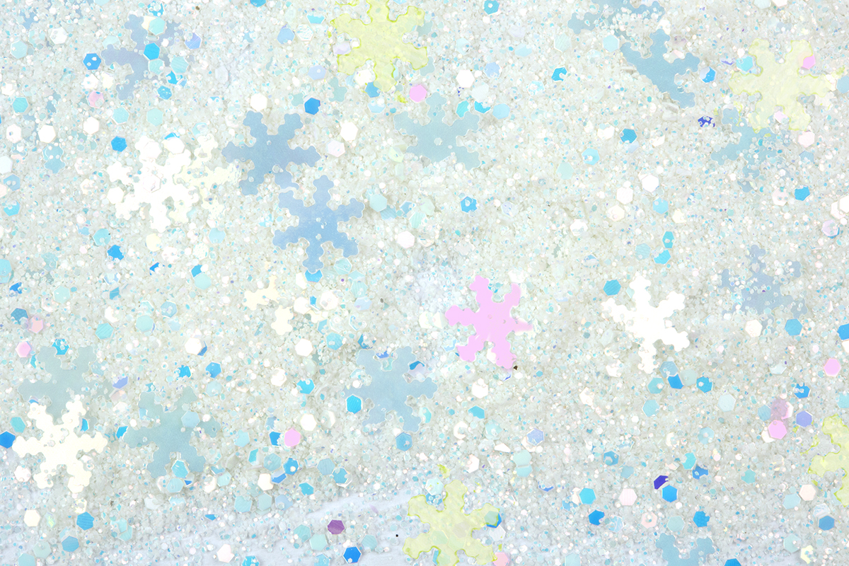 Jolifin Snowflake Glitter - icy white