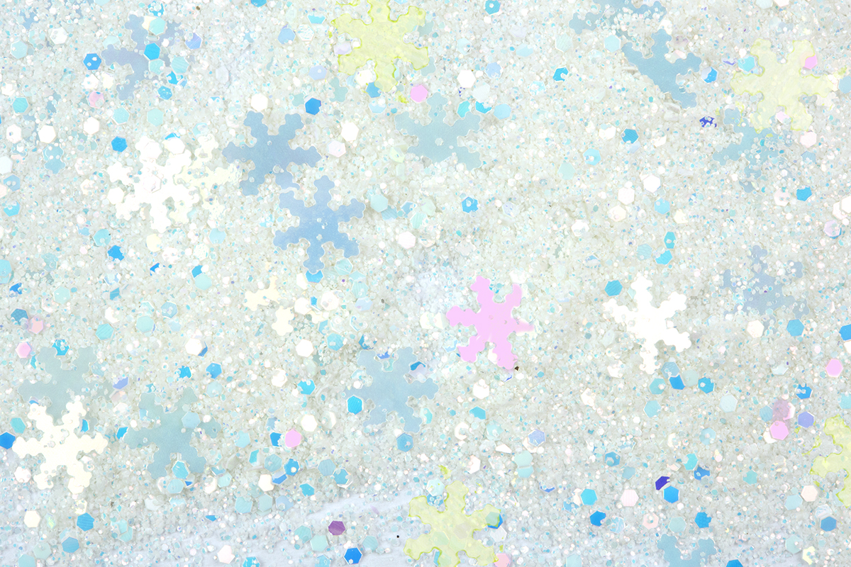 Jolifin Snowflake Glitter - icy white