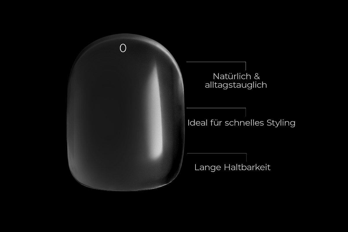 Jolifin 120 tip box Press-On round - short