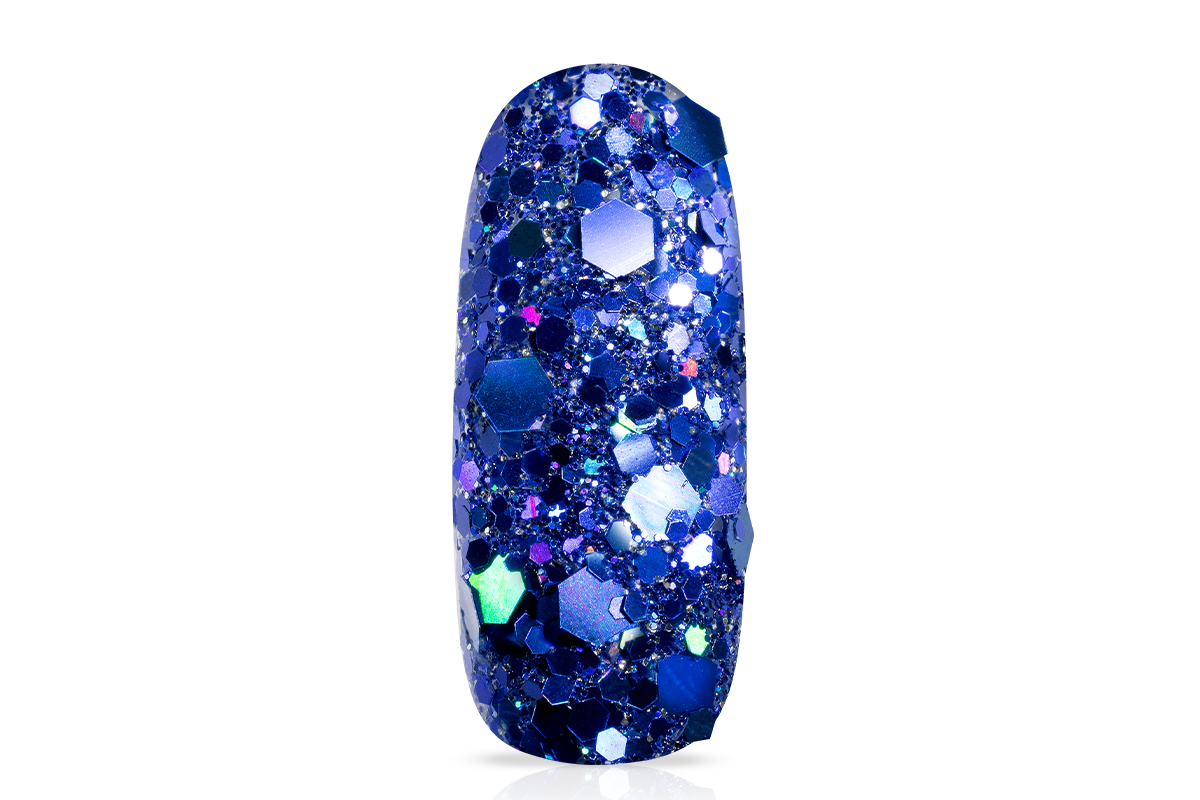 Jolifin Hexagon Glittermix - hologramm blue