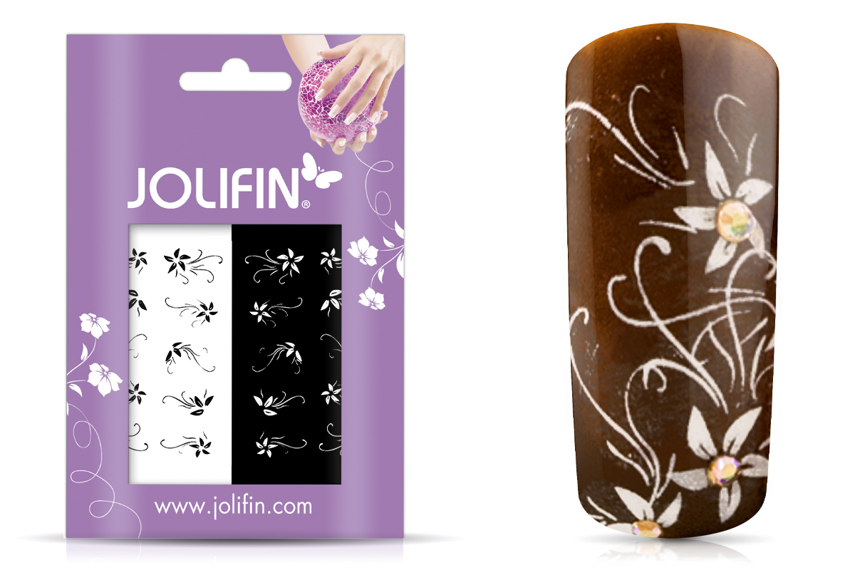 Jolifin Nailart Tattoo black and white Nr. 4