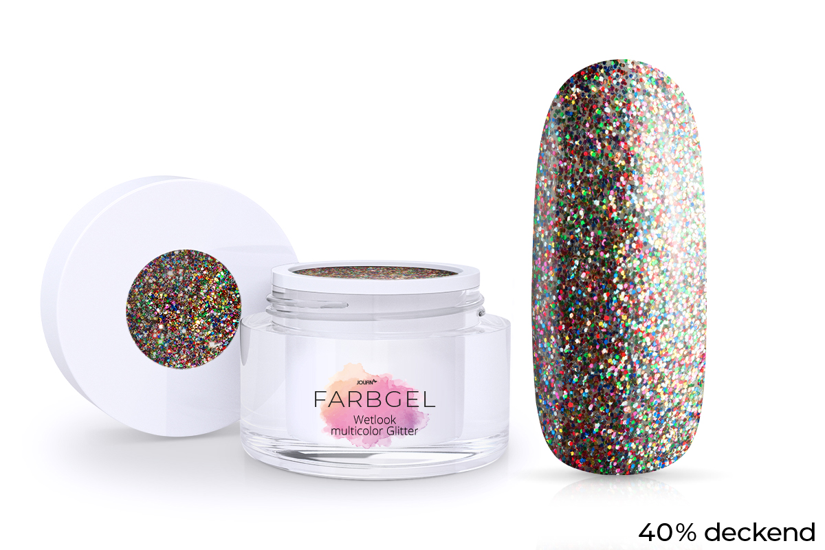 Jolifin Wetlook Farbgel multicolor Glitter 5ml
