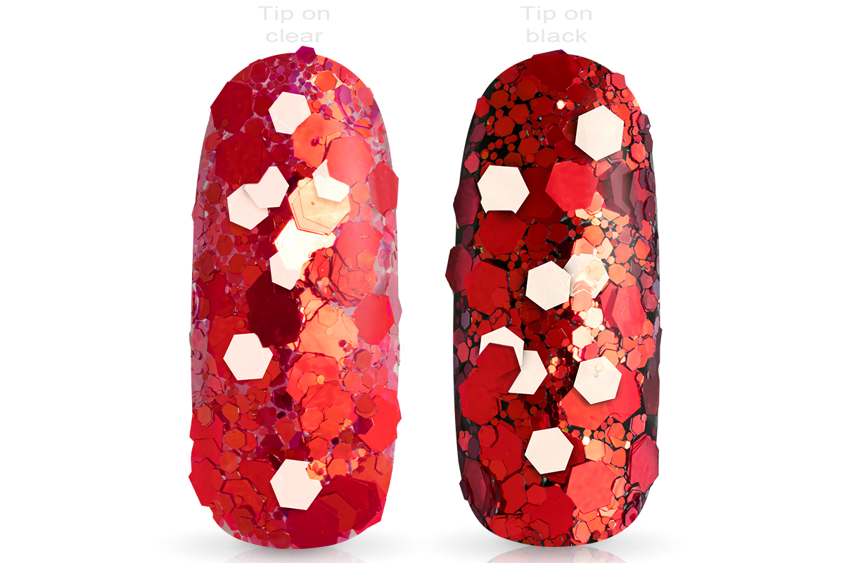 Jolfin Hexagon Glittermix - classic red