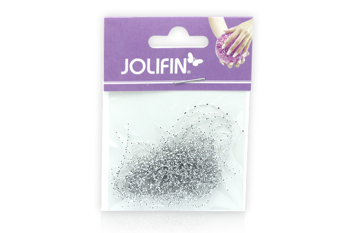 Jolifin Nailart Pearlstring silber