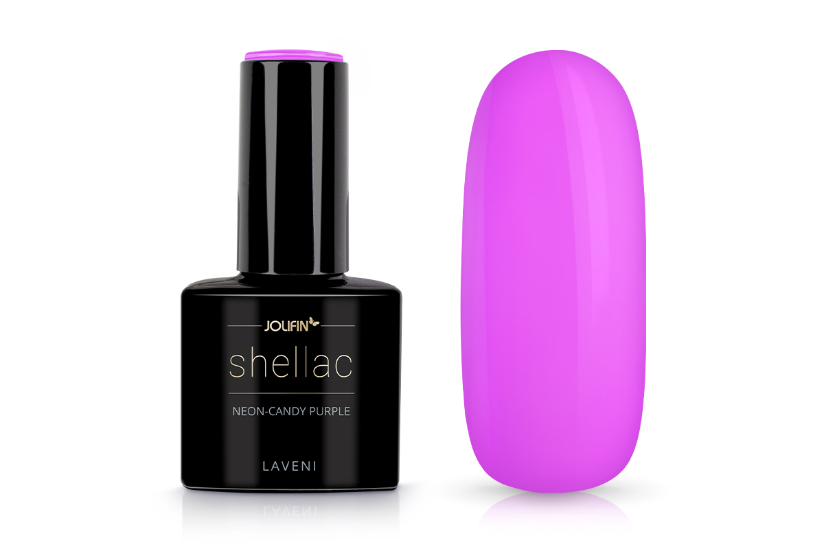 Jolifin LAVENI Shellac - neon-candy purple 10ml