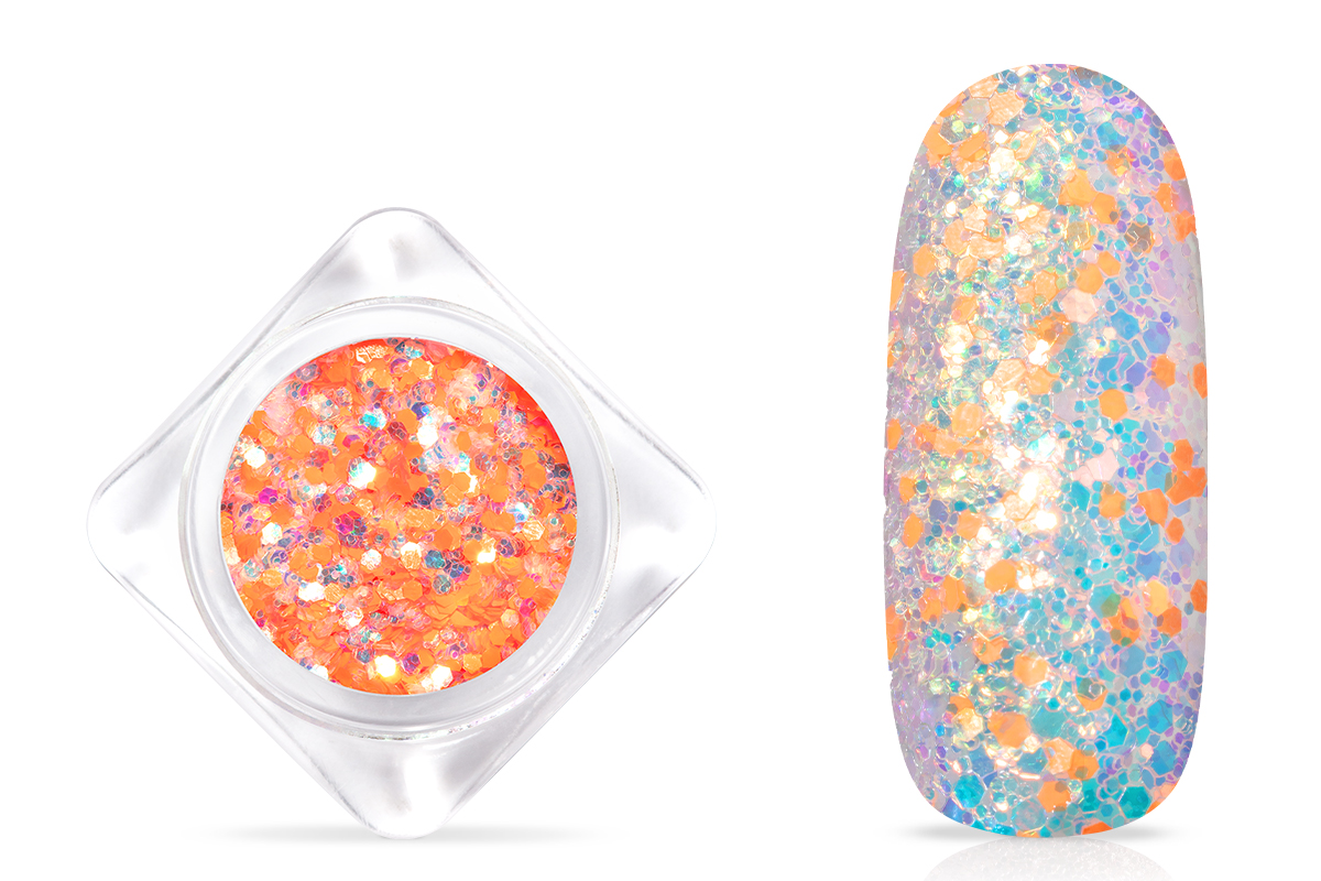 Jolifin Neon Mermaid Glitter - orange