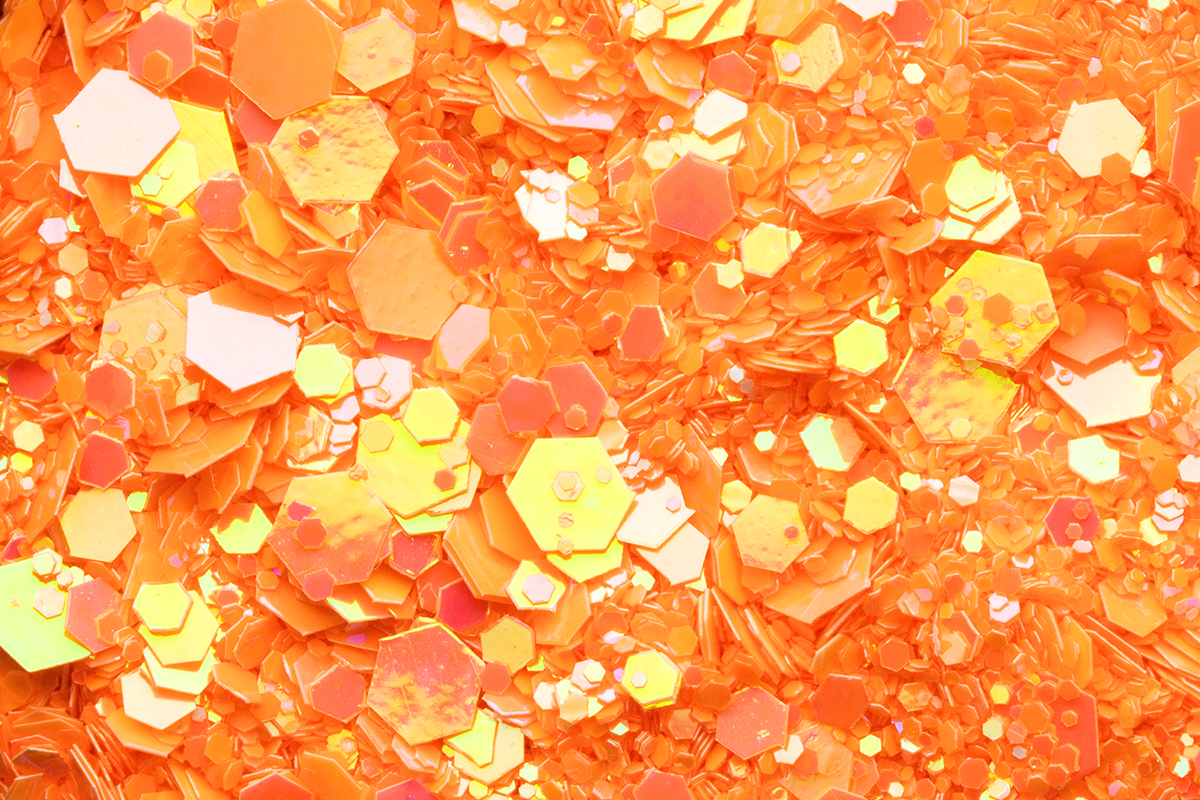 Jolifin LAVENI Festival Glitter - pastel neon orange