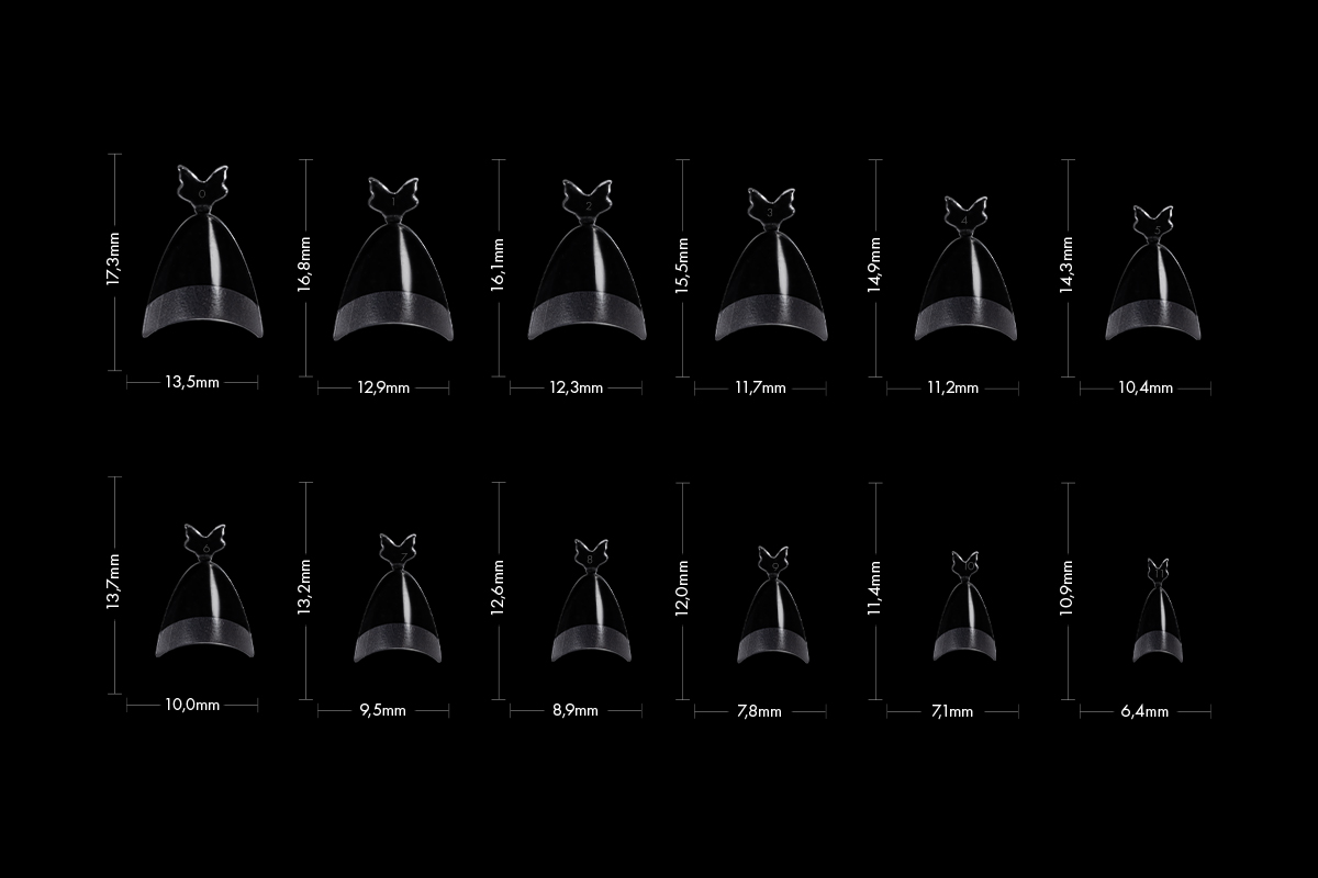 Jolifin 120 tip box - Almond medium clear