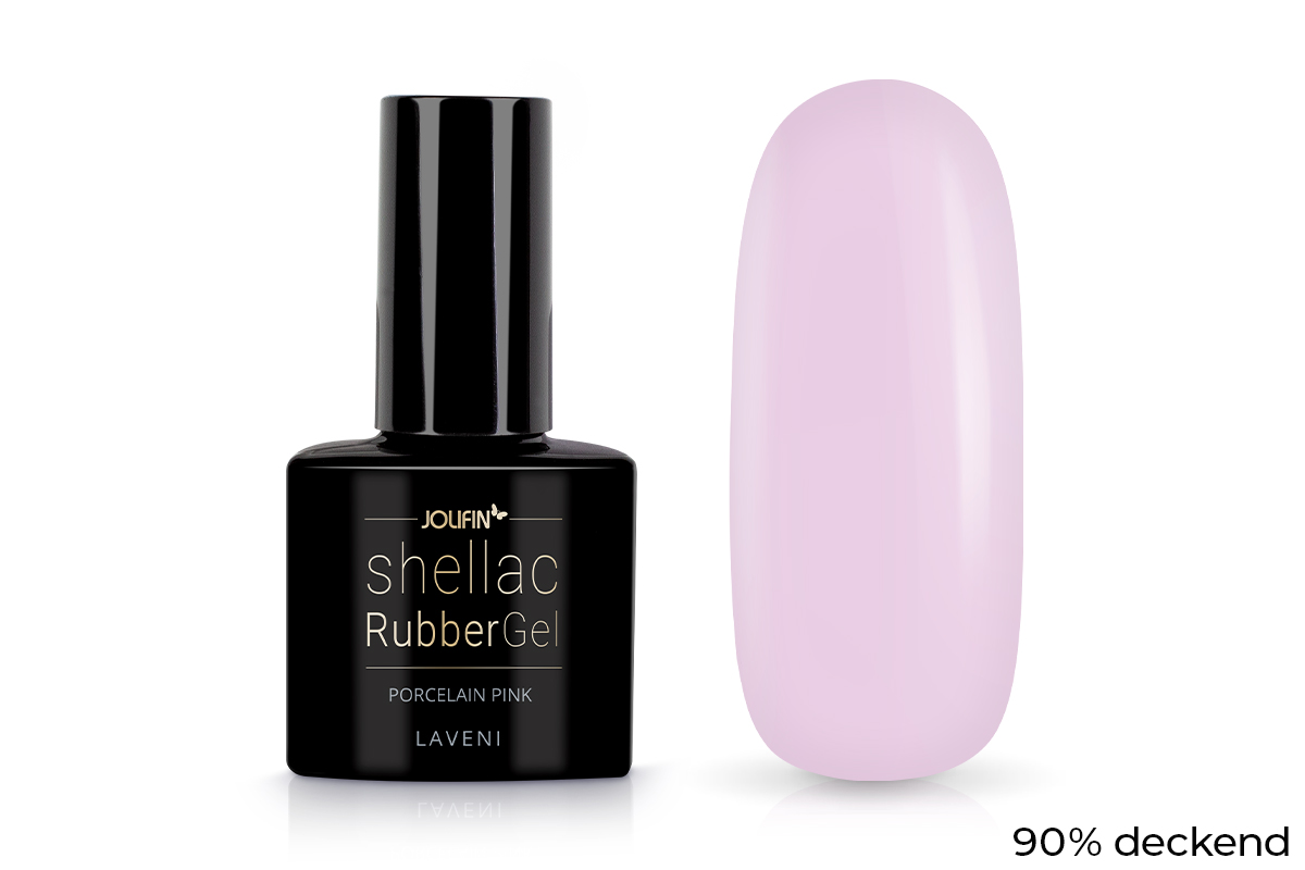 Jolifin LAVENI Shellac RubberGel - porcelain pink 10ml