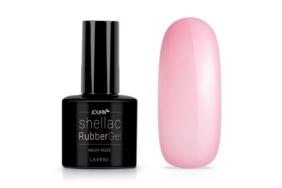 Jolifin LAVENI Shellac RubberGel - milky rosé 10ml