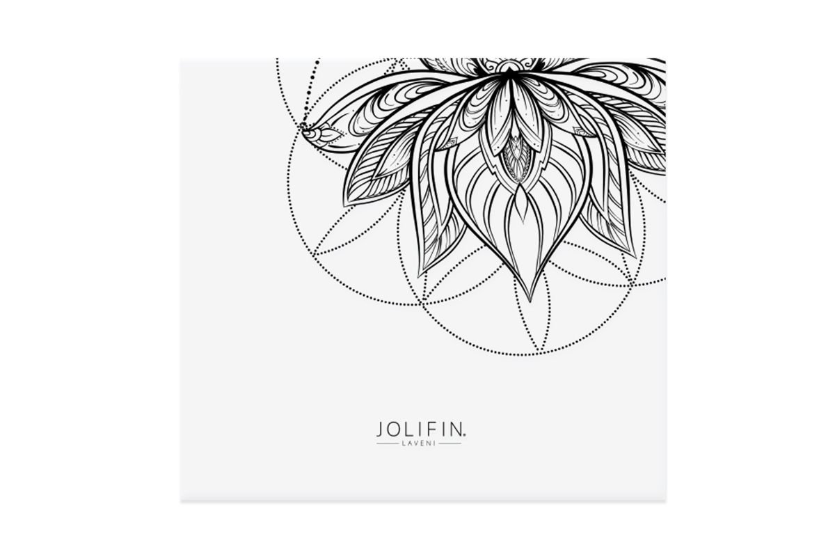 Jolifin LAVENI Silikonmatte für Lichthärtungsgeräte - weiß Mandala