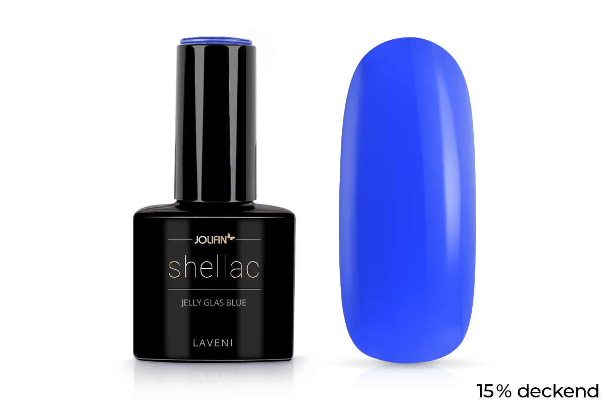 Jolifin LAVENI Shellac - Jelly Glas blue 10ml