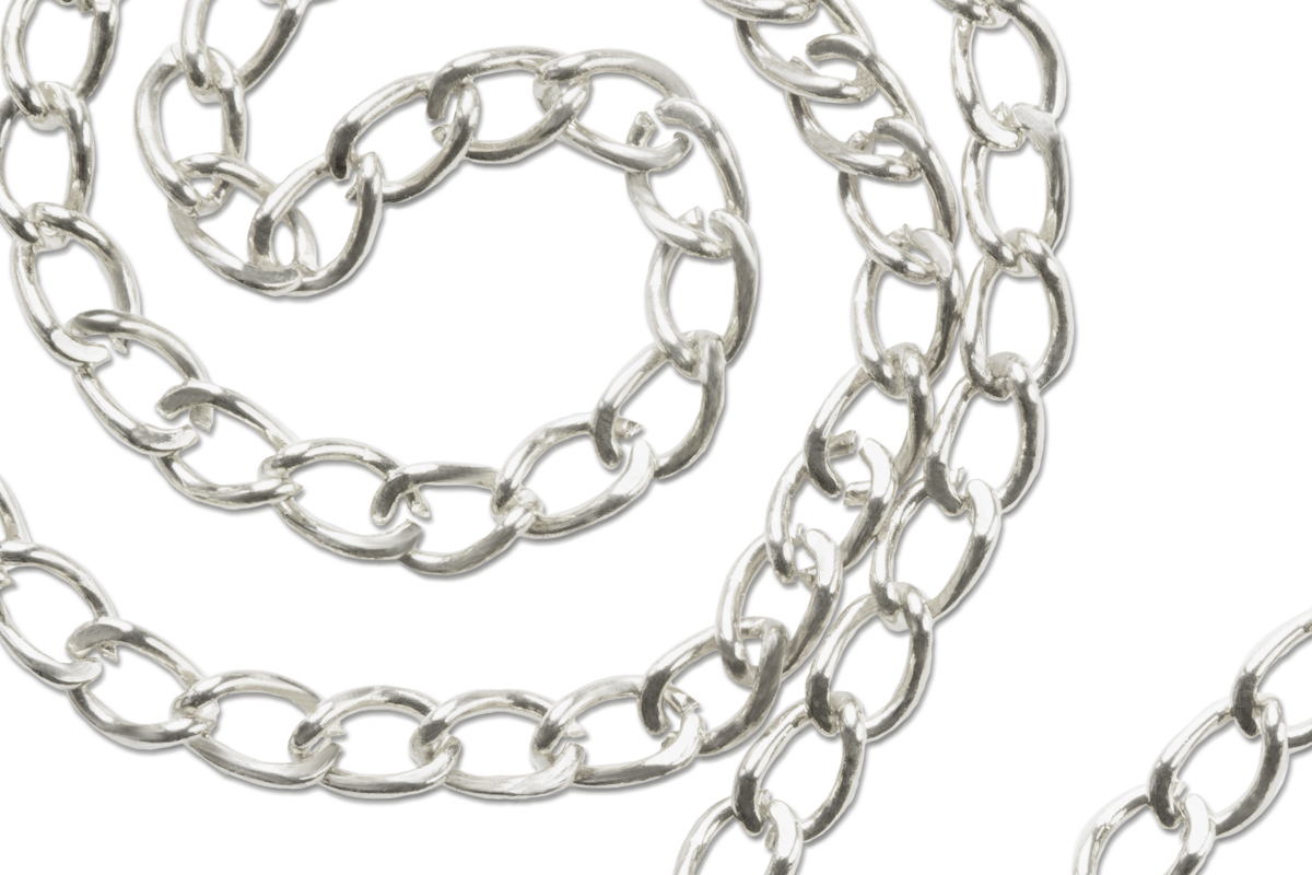 Jolifin nail art chain silver