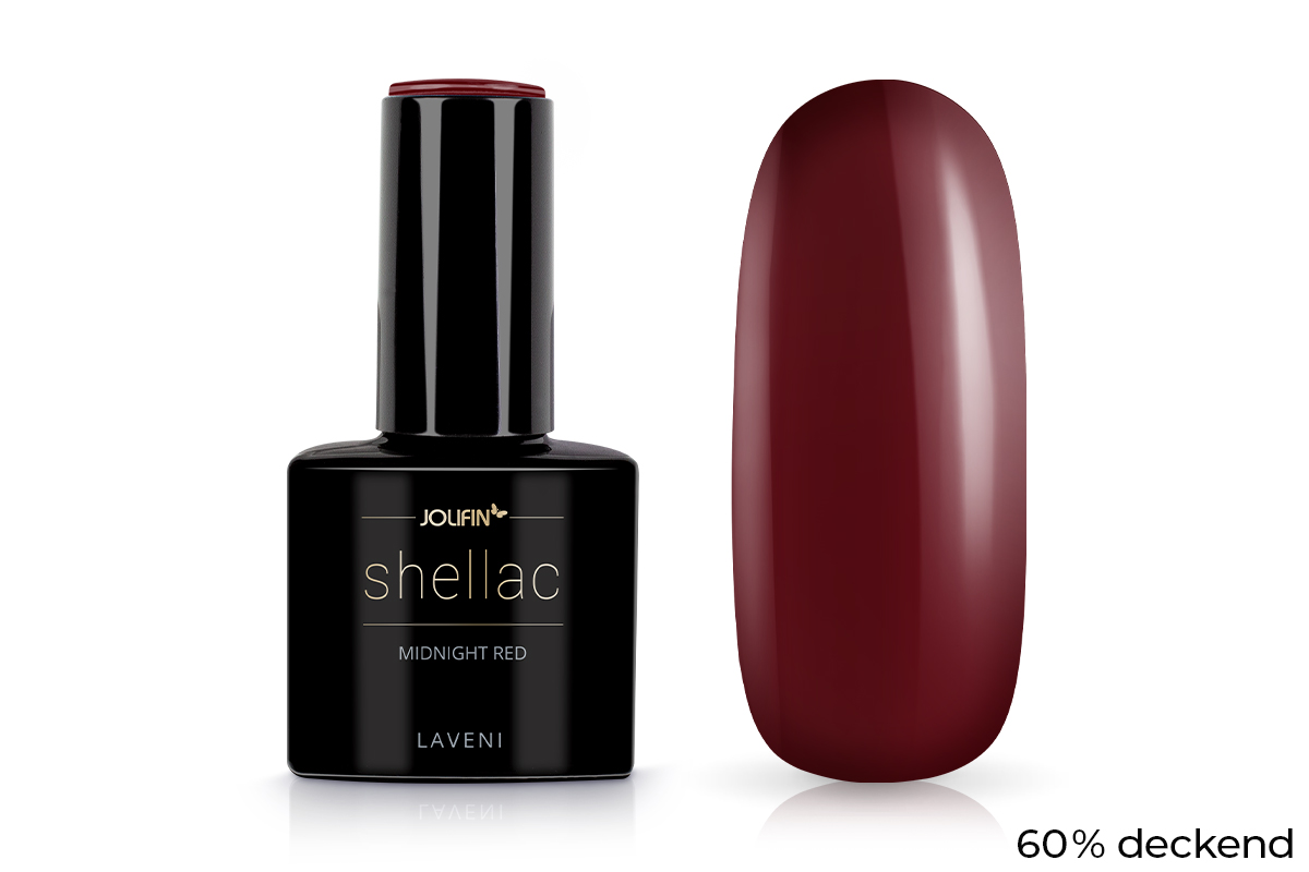 Jolifin LAVENI Shellac - midnight red 10ml