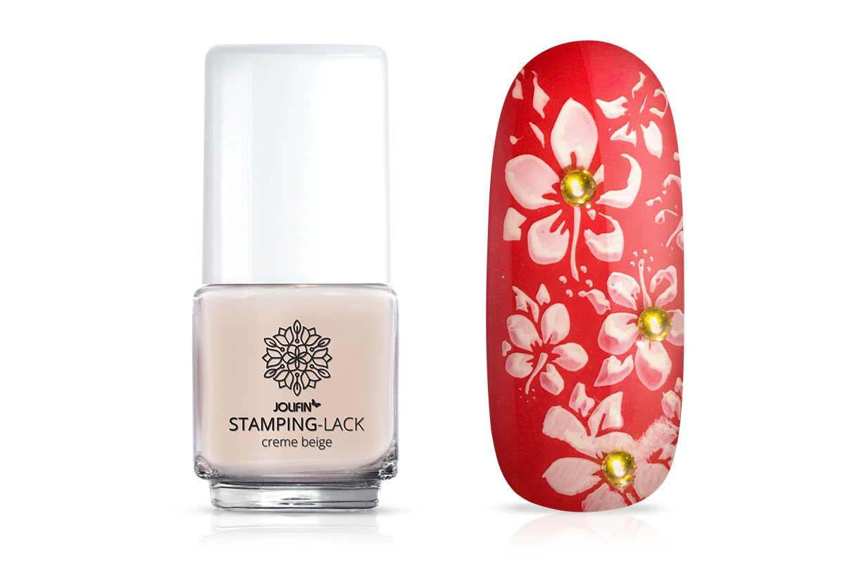 Jolifin Stamping-Lack - creme beige 12ml