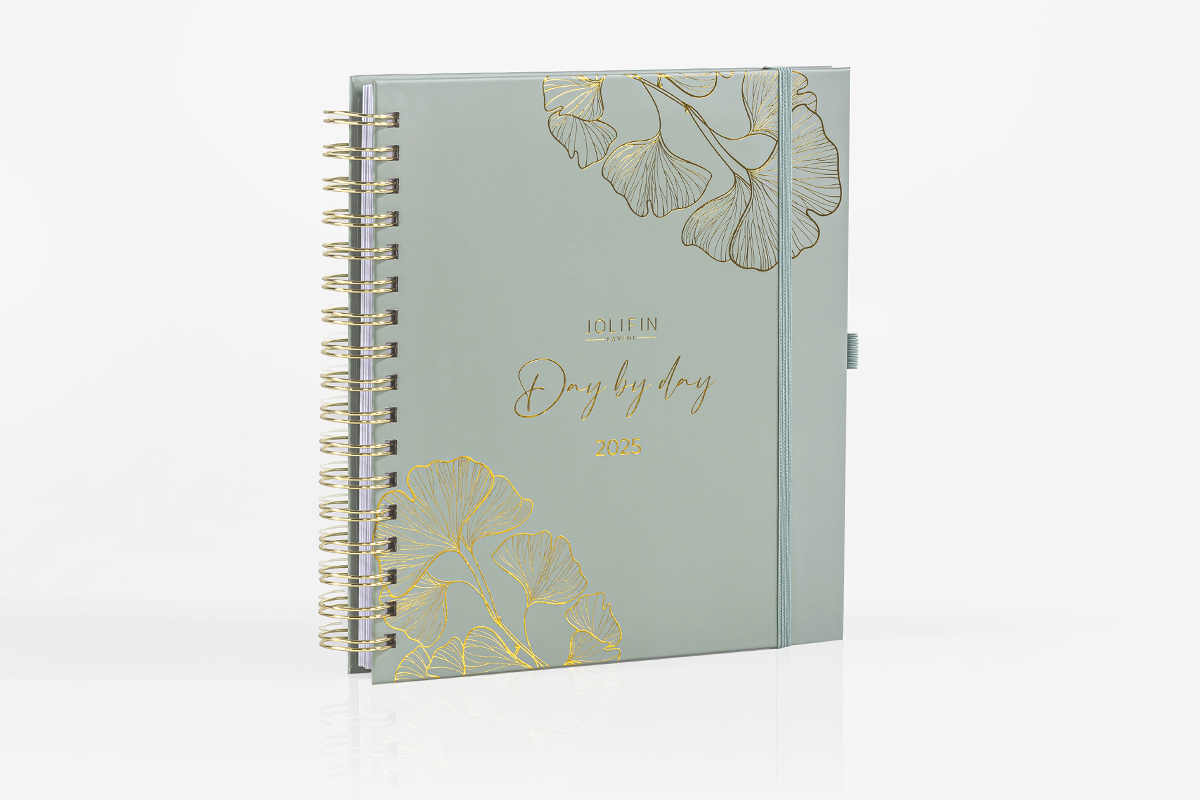 Jolifin LAVENI Terminplaner Kalender 2025 - premium sage green