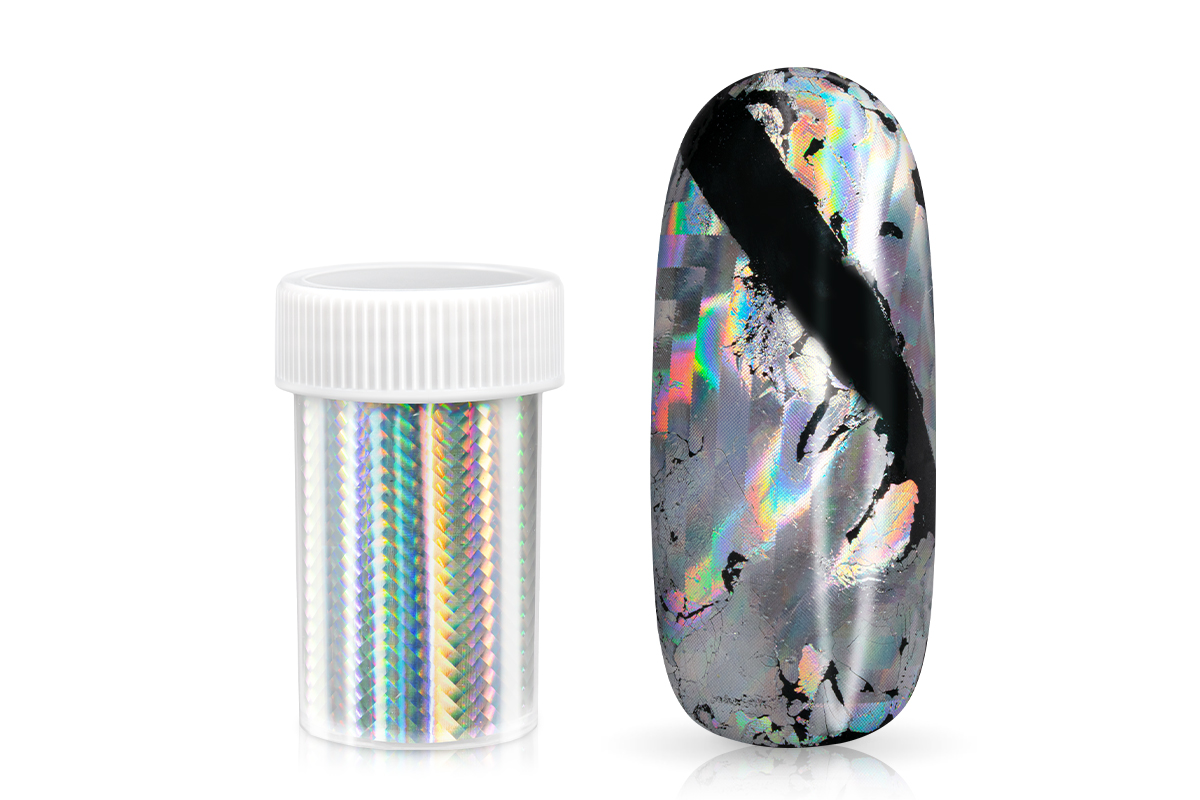 Jolifin Transfer Nagelfolie XL - hologramm silver arrow