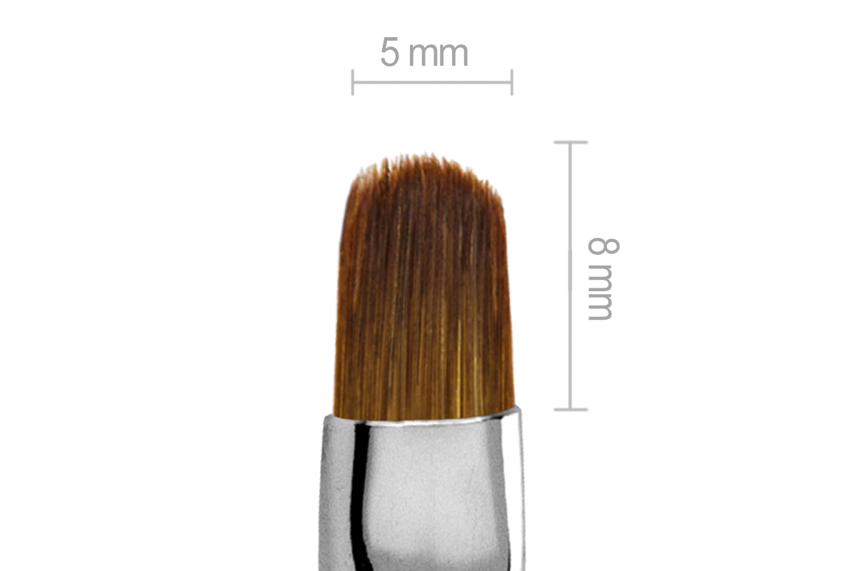 Jolifin Chrome Gel-Pinsel - oval Gr. 4