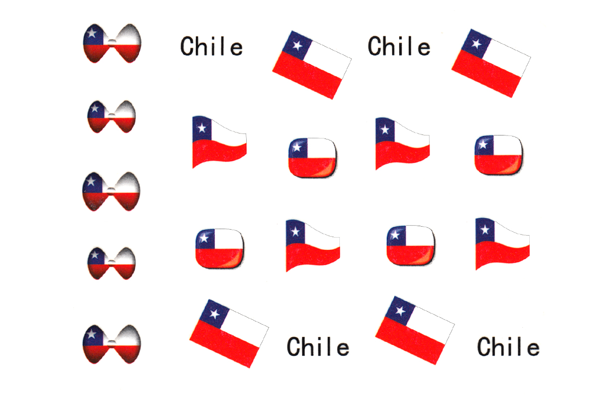 Jolifin Länder Tattoo - Chile