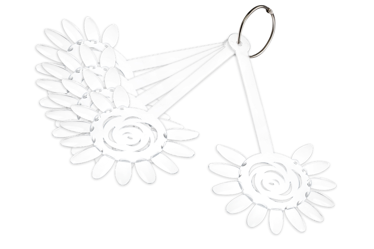 Jolifin presentation display flower - set of 5 clear