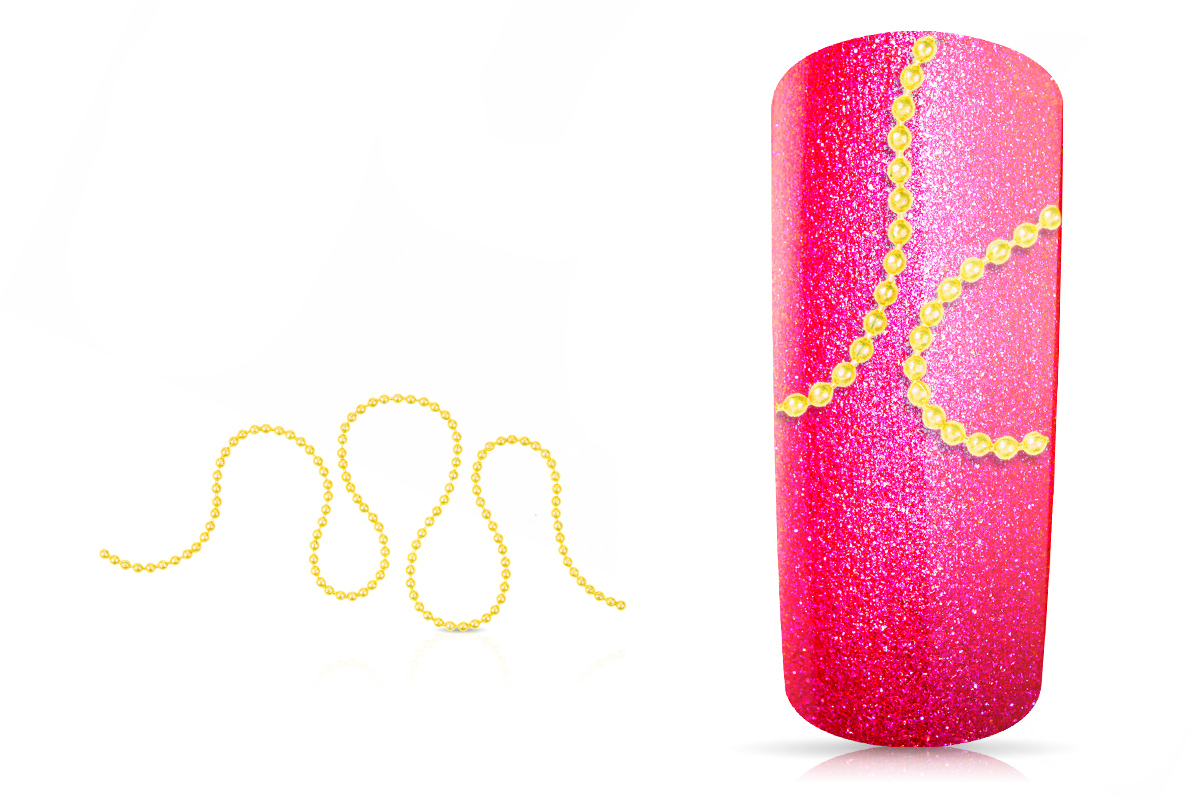 Jolifin Nailart Perlenkette - gold