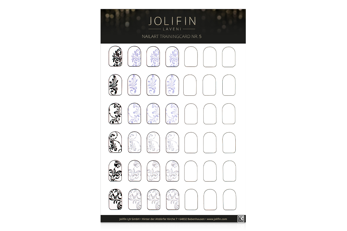 Jolifin LAVENI Nailart Trainingcard Nr. 5