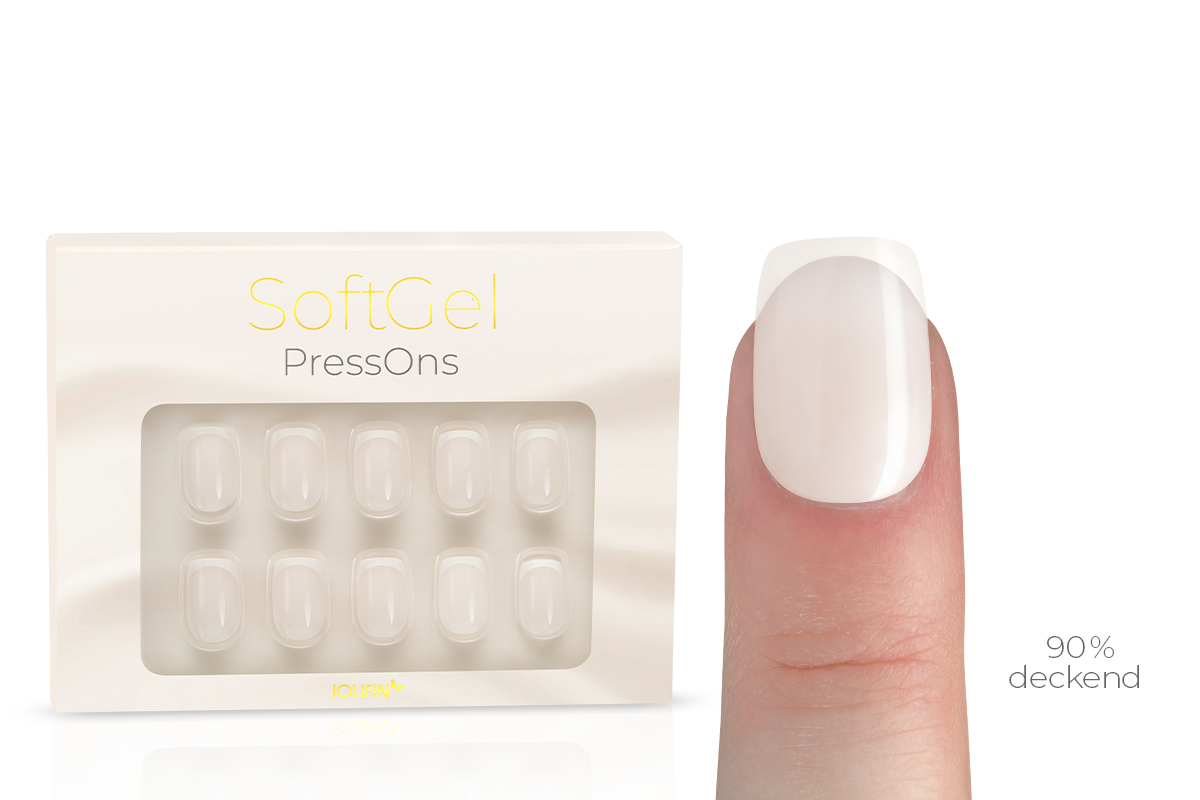 Jolifin SoftGel PressOns - short square - French-white