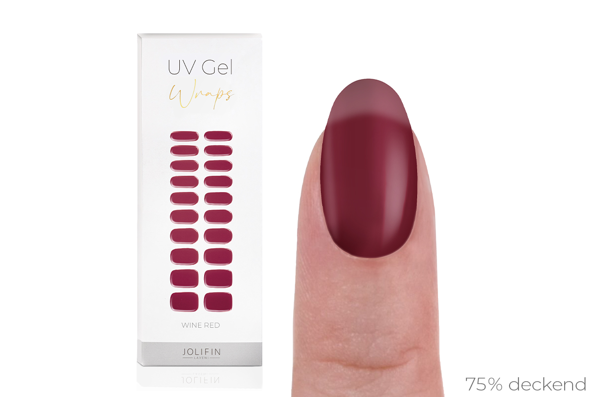 Jolifin LAVENI UV Gel-Wraps - wine red