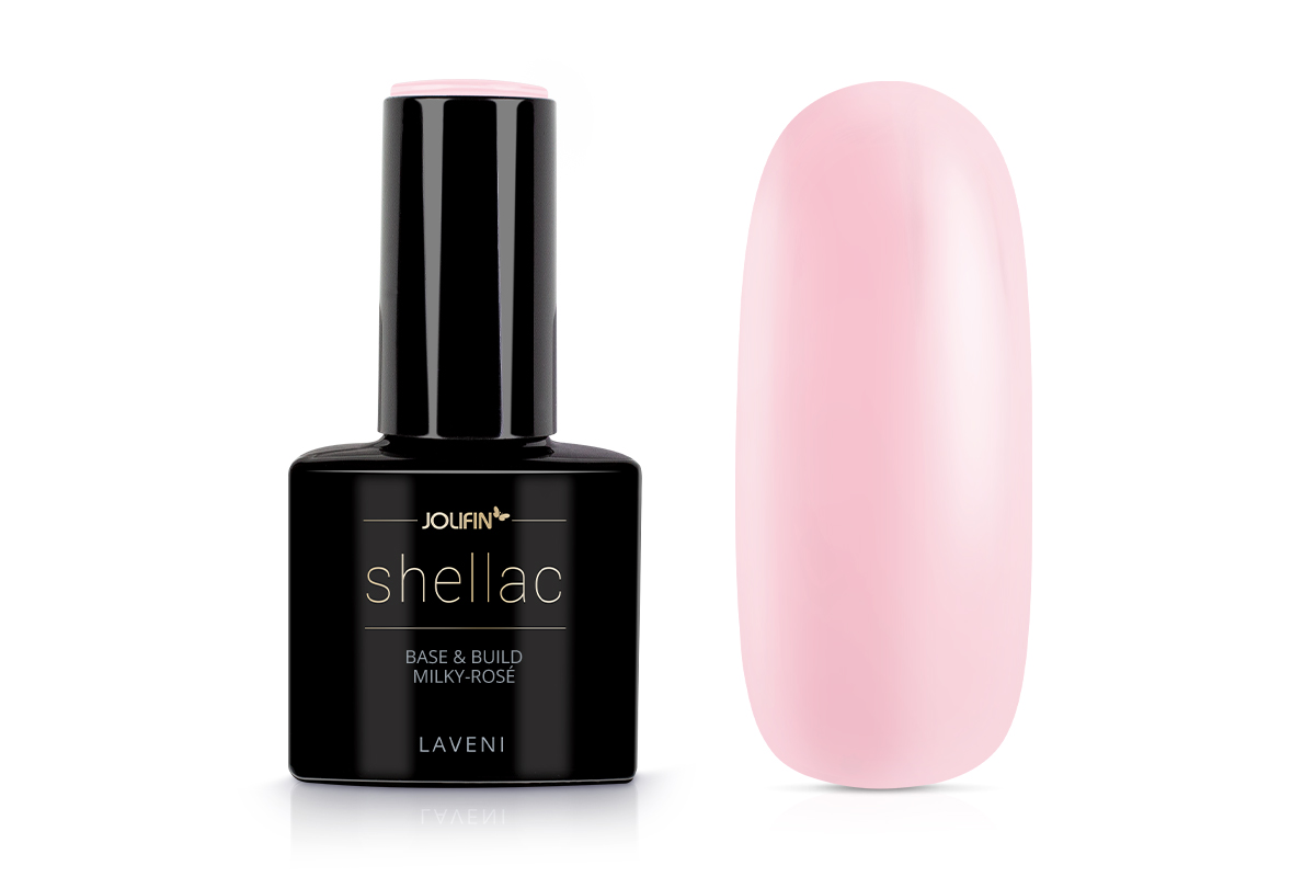 Jolifin LAVENI Shellac - Base & Build milky-rosé 10ml