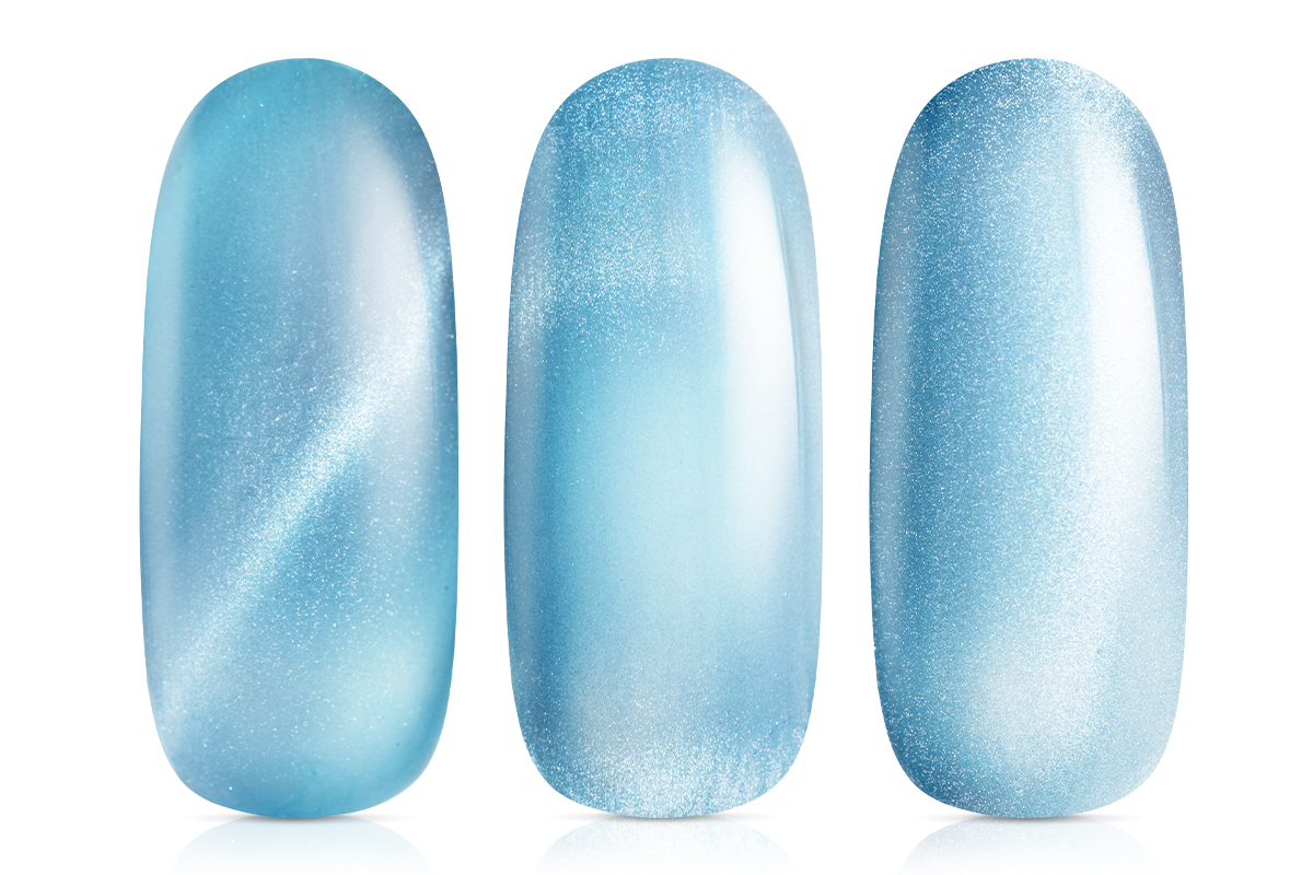Jolifin LAVENI Shellac - Cat-Eye Satin Jelly Glas türkis 10ml
