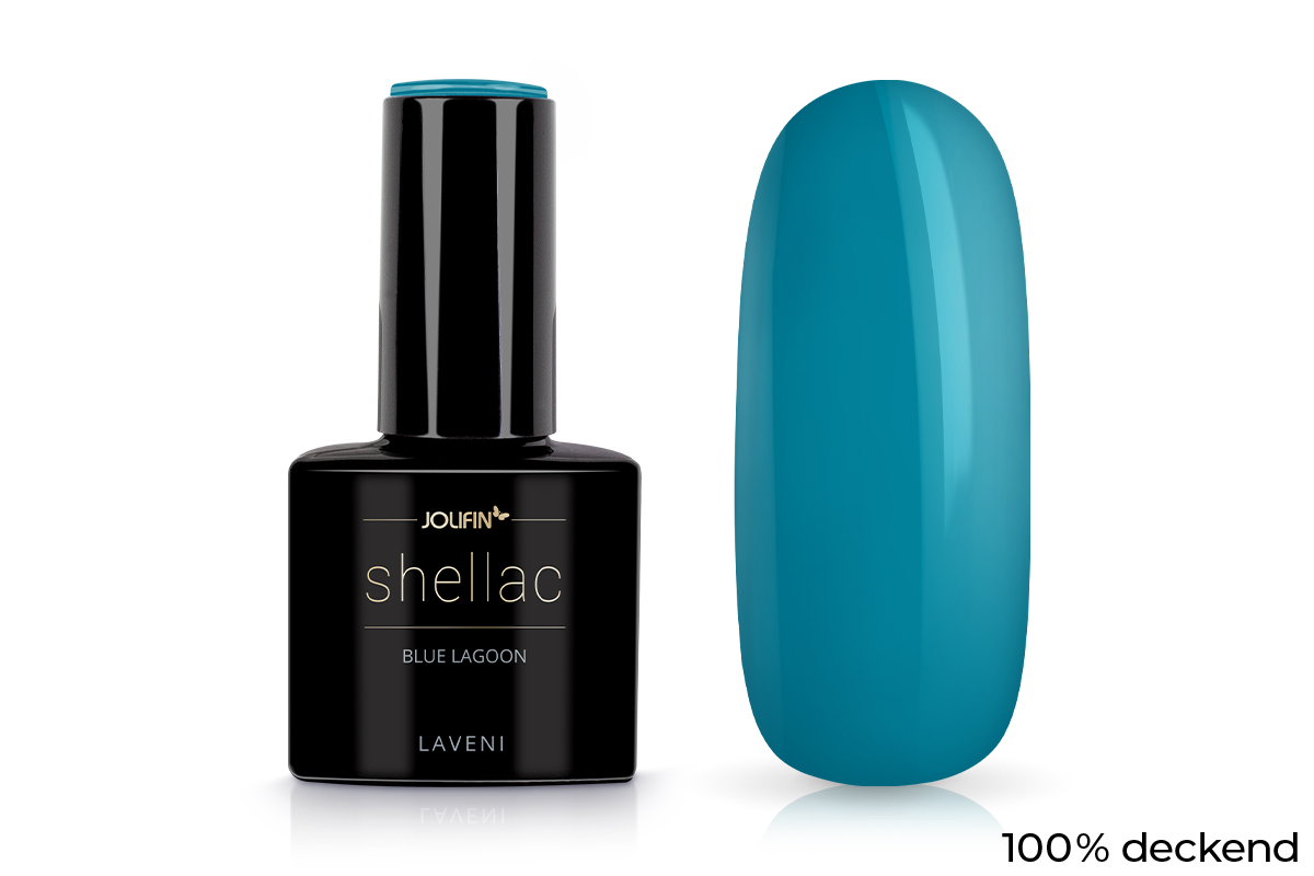 Jolifin LAVENI Shellac - blue lagoon 10ml