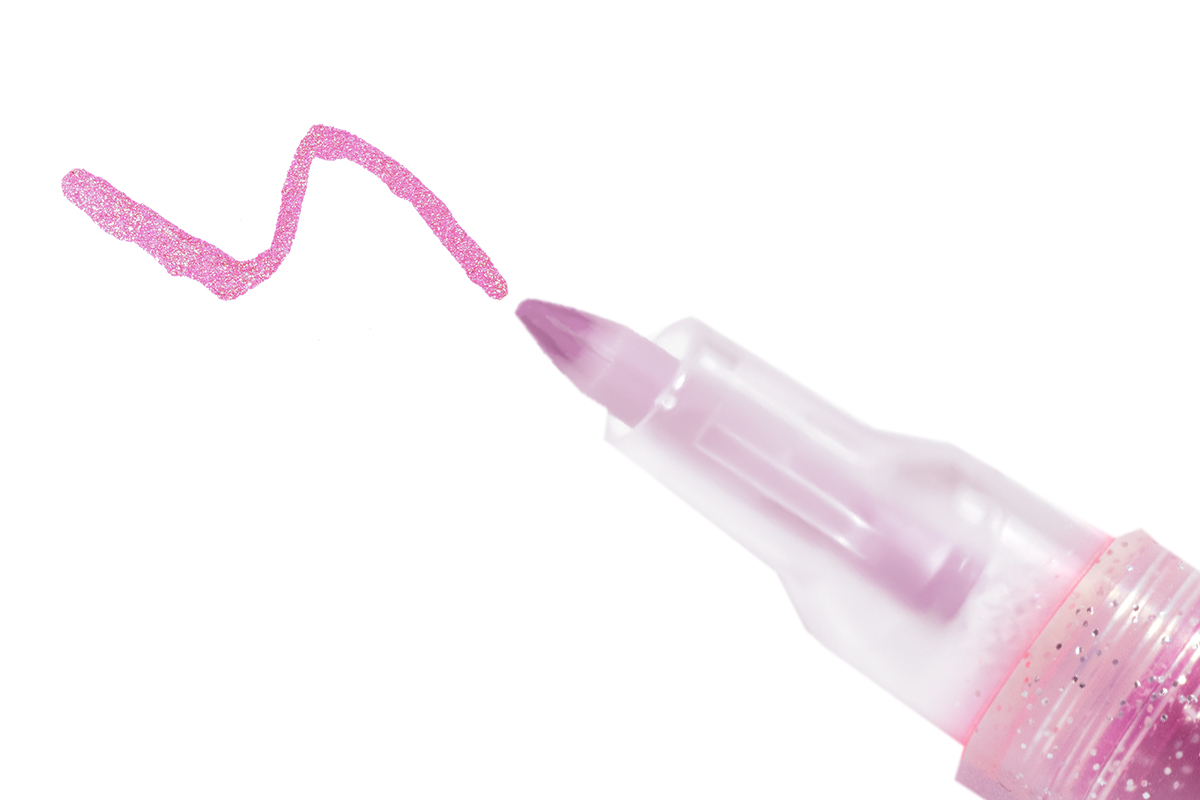 Jolifin LAVENI 3D Nailart-Pen - pink Glitter