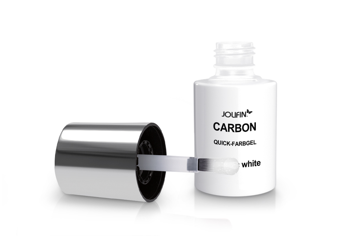 Jolifin Carbon Quick-Farbgel - metallic white 11ml