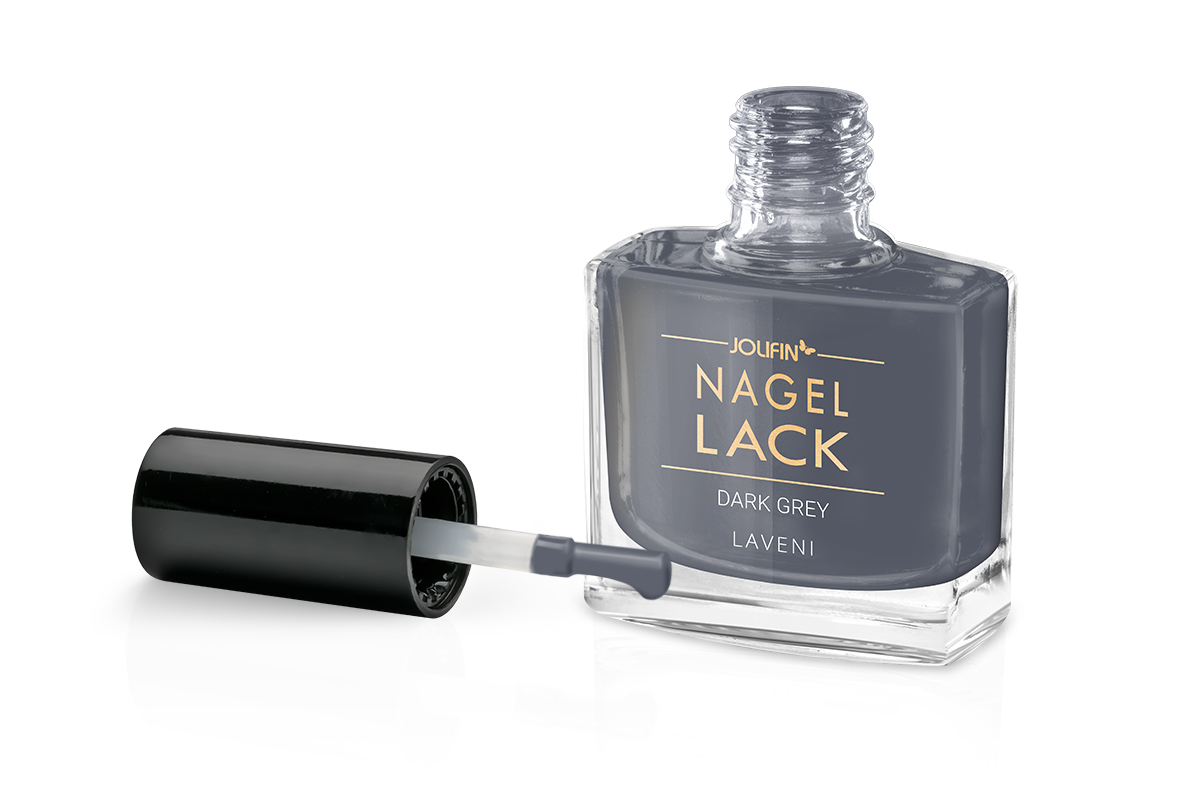 Jolifin LAVENI Nagellack - dark grey 9ml