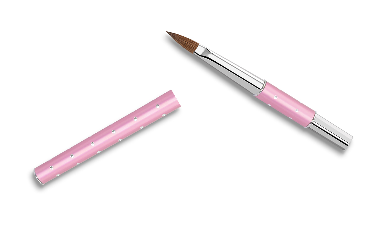 Jolifin Diamond Acrylic Brush rosy size 8