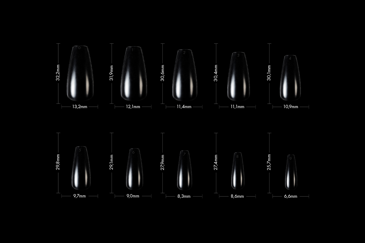 Jolifin 130er Tipbox Press-On Ballerina long - extra strong