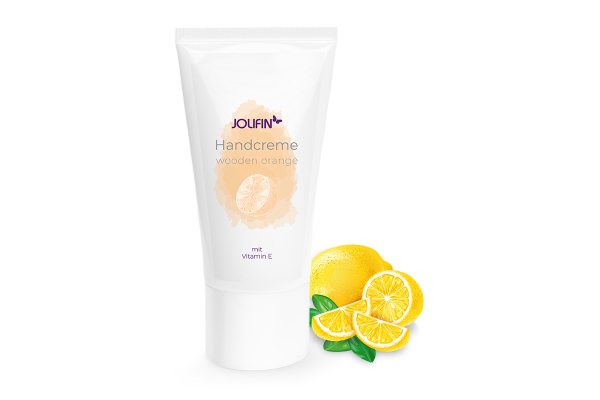 Jolifin Handcreme - wooden orange mit Vitamin E 30ml