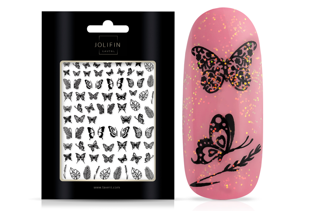 Jolifin LAVENI XL Sticker - Butterfly black 2