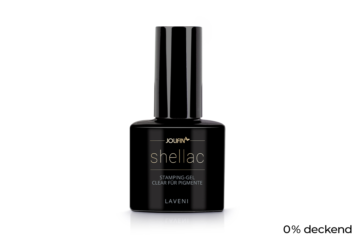Jolifin LAVENI Shellac - Stamping-Gel clear für Pigmente 10ml