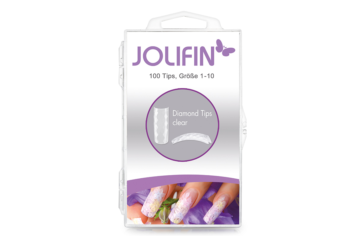 Jolifin 100er Tipbox Diamond Tips clear 