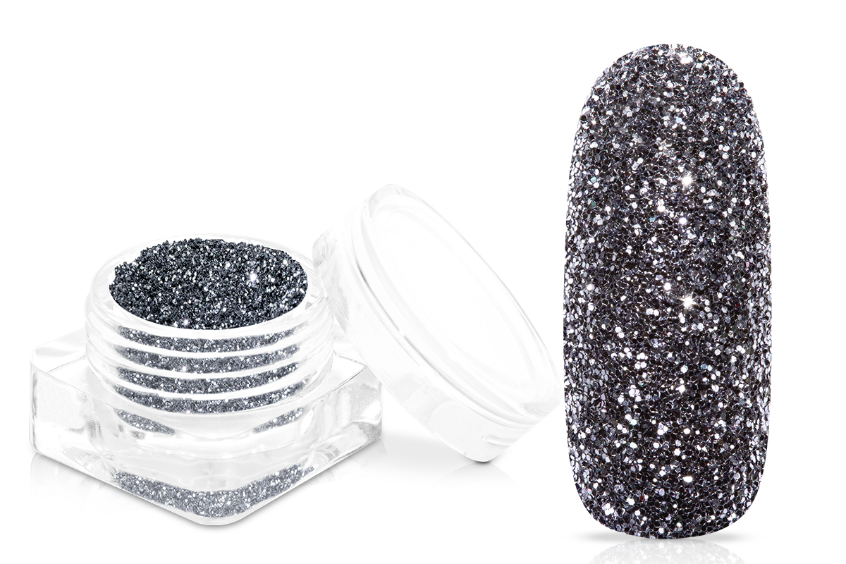 Jolifin Glitterpuder - dark grey