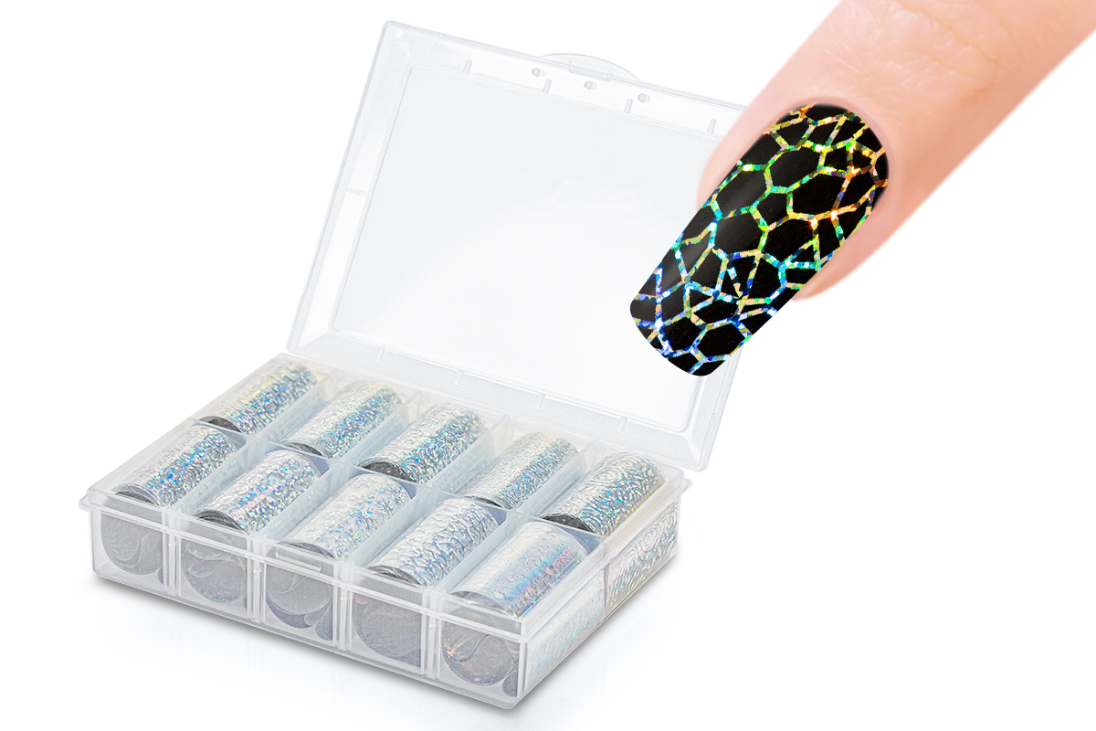 Jolifin Transfer-Nagelfolien Box - Silber 